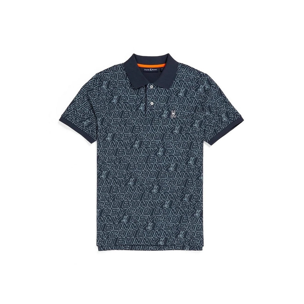 Kids Blue Polo Shirt with Classic Collar and Short Sleeves
